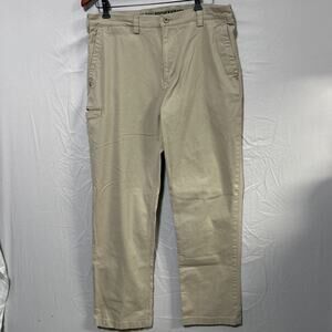 Duluth Trading Co Flex Ballroom Khakis Men’s Pants Beige Workwear Size 34x32